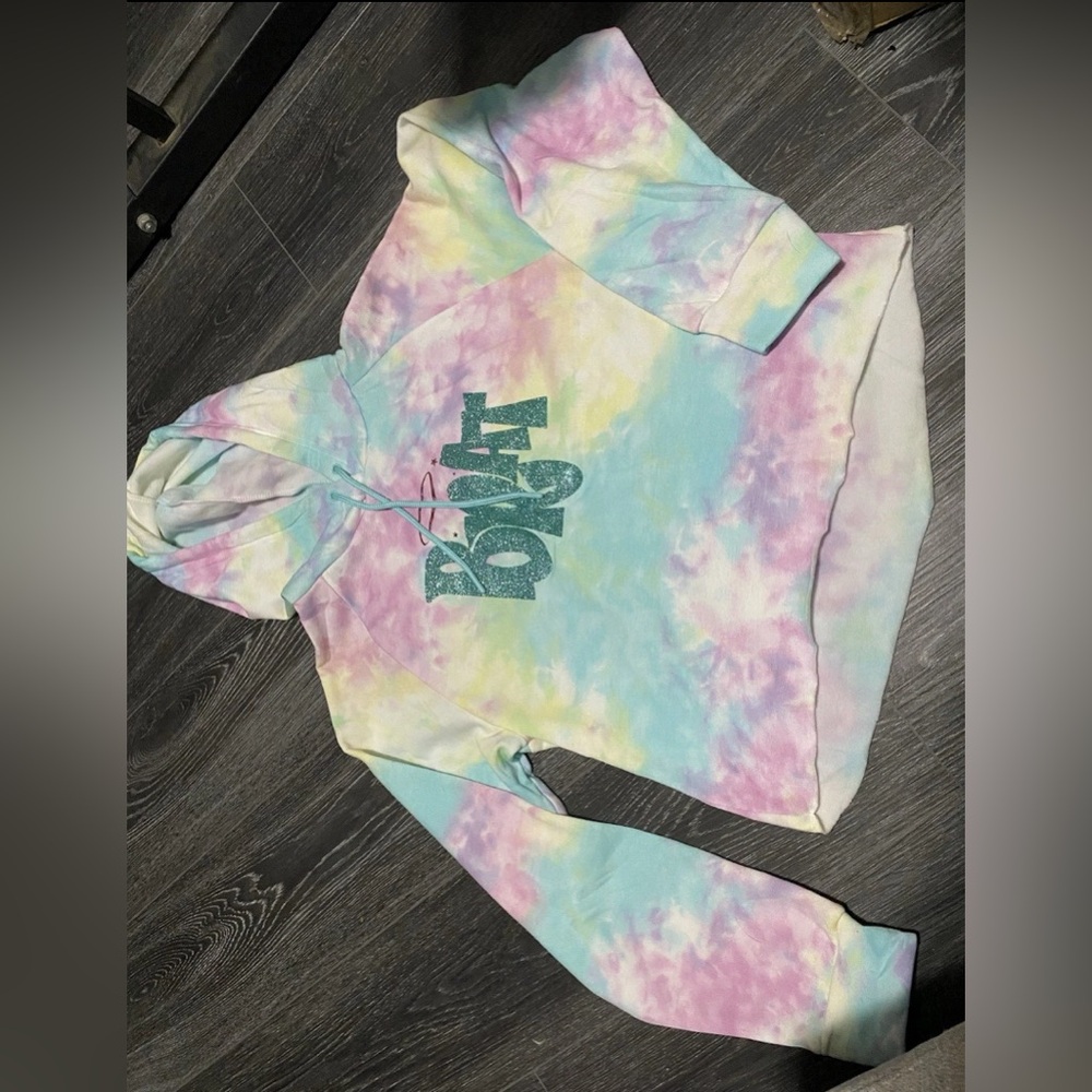 Pastel Tie-Dye Glitter “Brat” design